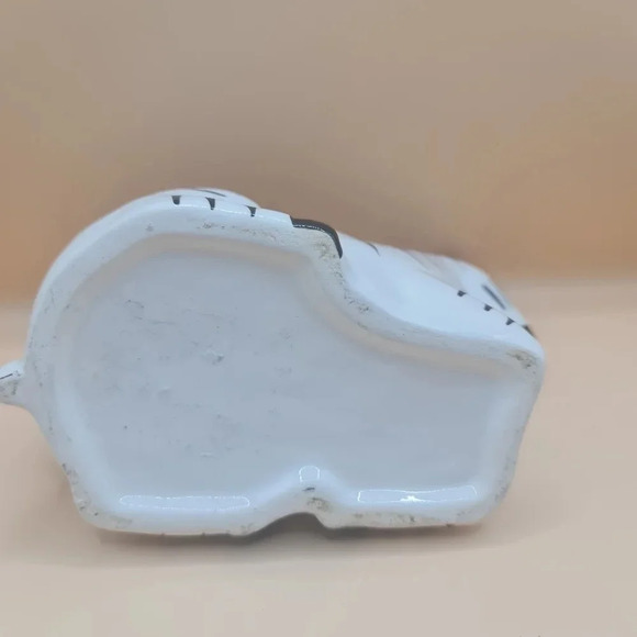 Zebra Planter Ceramic White Black 4x6 Plants Cacti Succulents - Picture 4 of 6